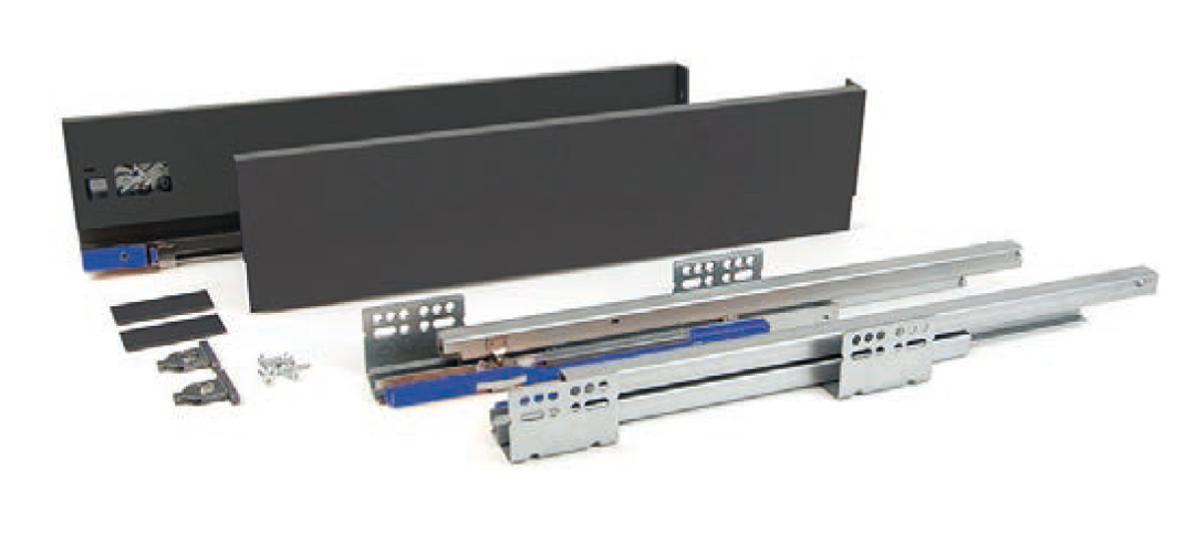 ΣΥΡΤΑΡΙ MGS SLIM LINE ME ΦΡΕΝΟ 400mm Υ128mm ΓΚΡΙ ΜΑΤ
