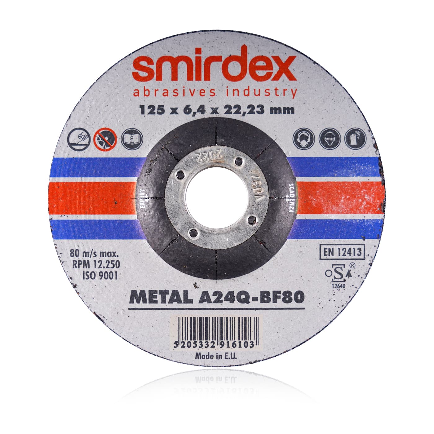 ΤΡΟΧΟΣ ΛΕΙΑΝΣΗΣ ΜΕΤΑΛΛΟΥ 180x6.4x22mm SMIRDEX