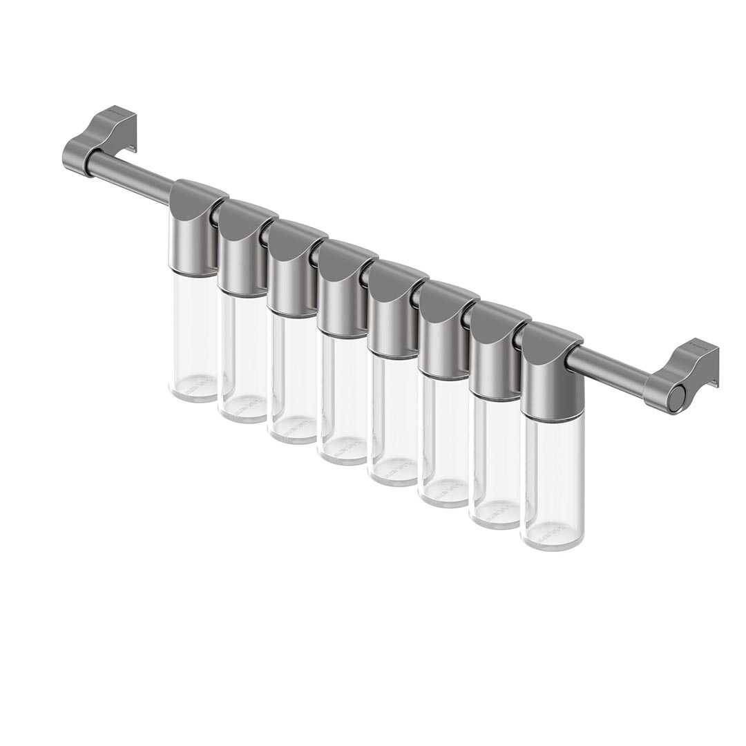 STARAX ΜΠΑΧΑΡΟΘΗΚΗ ΣΕΤ 8 ΔΟΧΕΙΩΝ 400x75x145mm ΝΙΚΕΛ (S4012)