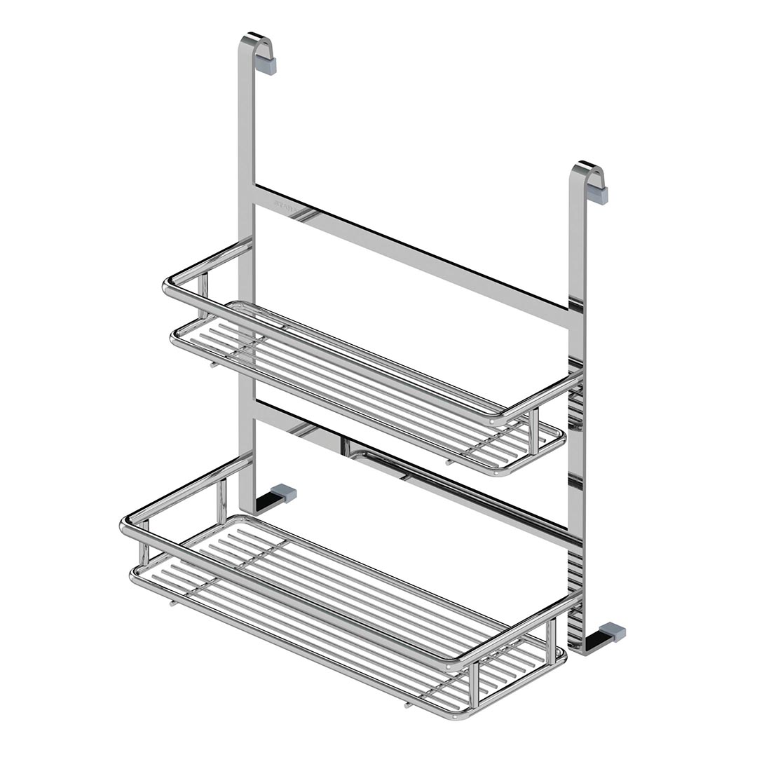 STARAX ΡΑΦΙ ΔΥΟ ΘΕΣΕΩΝ (1 ΜΙΚΡΟ-1 ΜΕΓΑΛΟ) 355x210x400mm ΝΙΚΕΛ S-4033