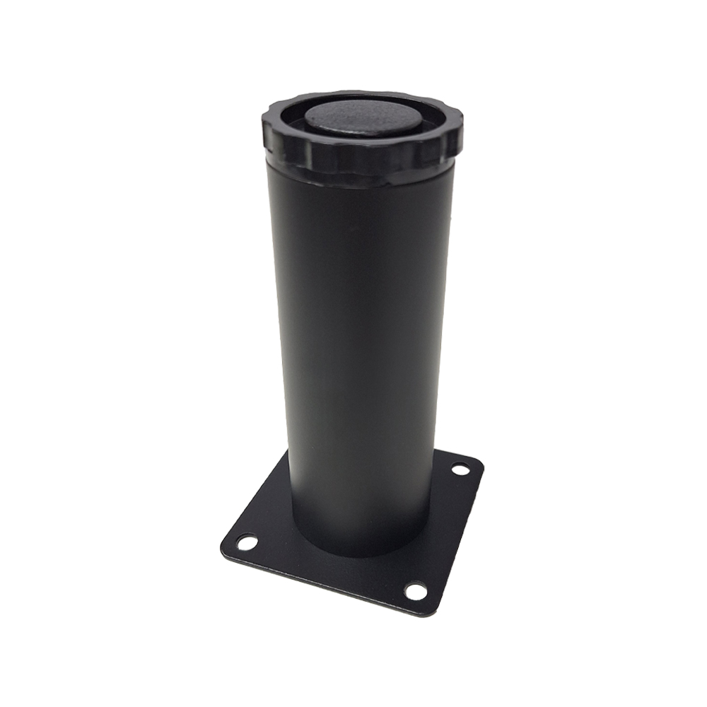 ΠΟΔΙ ΣΤΡΟΓΓΥΛΟ Φ42-Υ120mm ΜΕ ΤΕΤΡΑΓΩΝΗ ΒΑΣΗ ΜΑΥΡΟ GEMAN