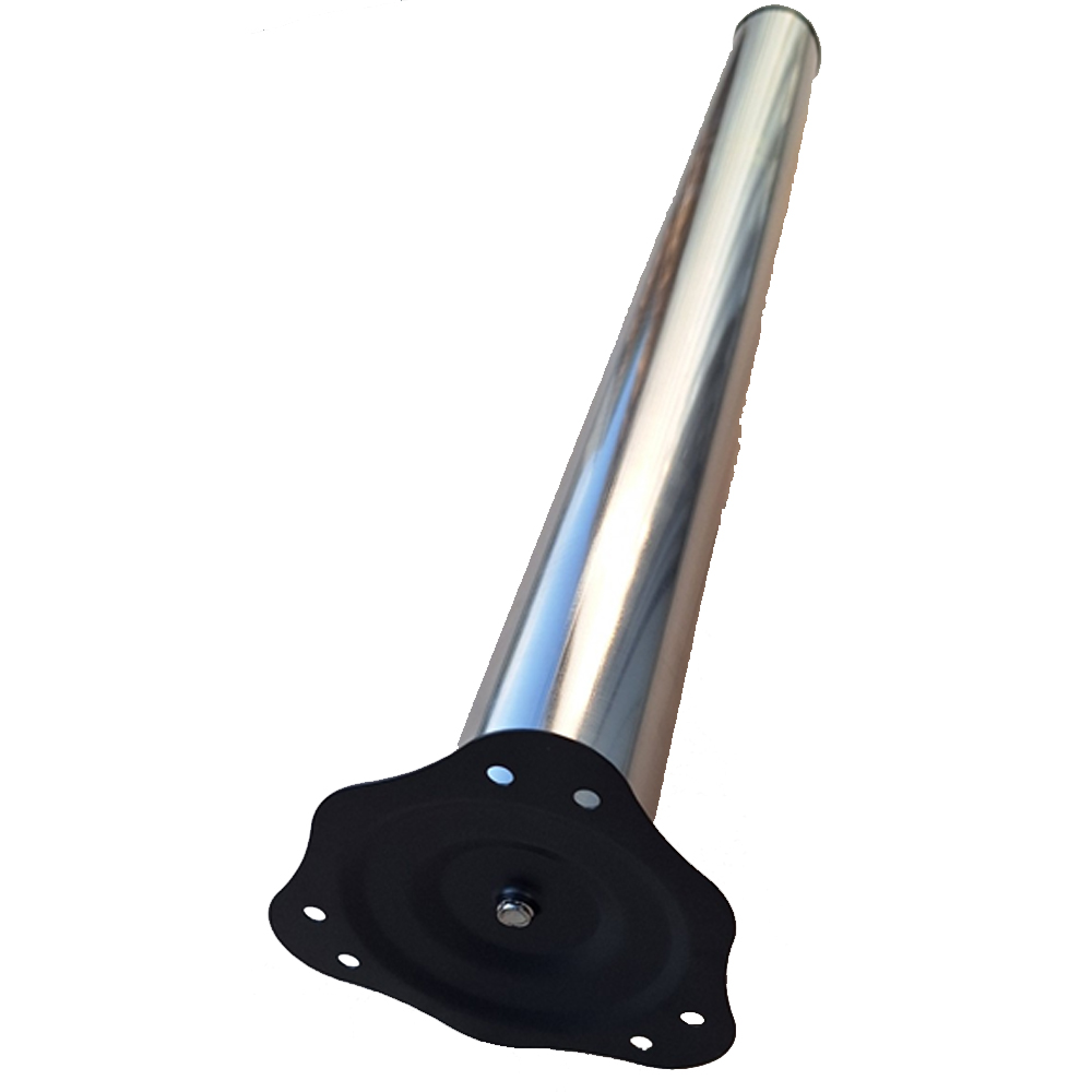 ΠΟΔΙΑ ΤΡΑΠΕΖΙΟΥ Φ60x710mm ΝΙΚΕΛ ΜΑΤ-INOX ΜΑΥΡΗ ΒΑΣΗ (ΣET 4 τμχ) GEMAN