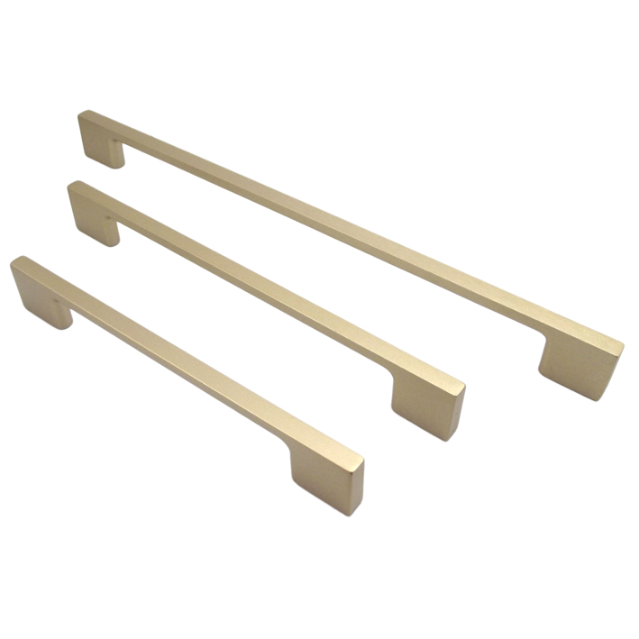 ΛΑΒΗ TRAZO (Π) ΜΑΤ ΧΡΥΣΟ ΣΑΤΙΝΕ (SATIN BRASS) 128mm