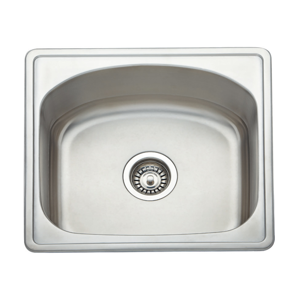 ΝΕΡΟΧΥΤΗΣ ΑΝΟΞΕΙΔΩΤΟΣ 304# 1 ΓΟΥΡΝΑ 495x450x180mm 0.6-0.8mm ΠΑΧΟΣ GEMAN