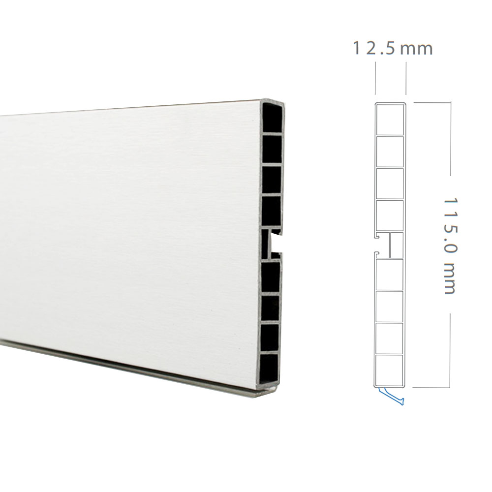ΜΠΑΖΑ ΠΛΑΣΤΙΚΗ ΛΕΥΚΗ Υ:120mm ΜΕ ΛΑΣΤΙΧΟ Μ:3900mm