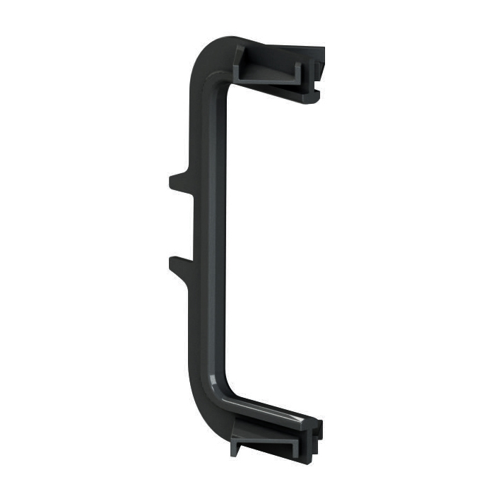 ΕΣΩΤΕΡΙΚΗ ΠΛΑΣΤΙΚΗ ΓΩΝΙΑ 90o ΓΙΑ GOLA G13 "C" 72x37mm ΜΑΥΡΗ VOLPATO Υ-HxΠ-W: 72x37mm