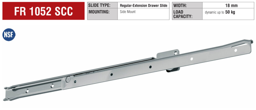 FULTERER ΟΔΗΓΟΣ ΣΥΡΤΑΡΙΟΥ 450mm ΑΝΟΞΕΙΔΩΤΟΣ 50kg