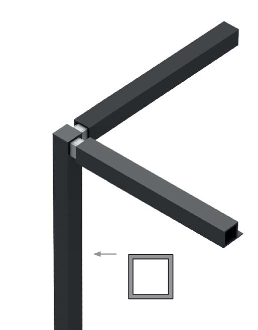 ΠΡΟΦΙΛ ΑΛΟΥΜΙΝΙΟΥ Q20 20x20mm ΜΑΥΡΟ ΜΑΤ ΒΕΡΓΑ 3m
