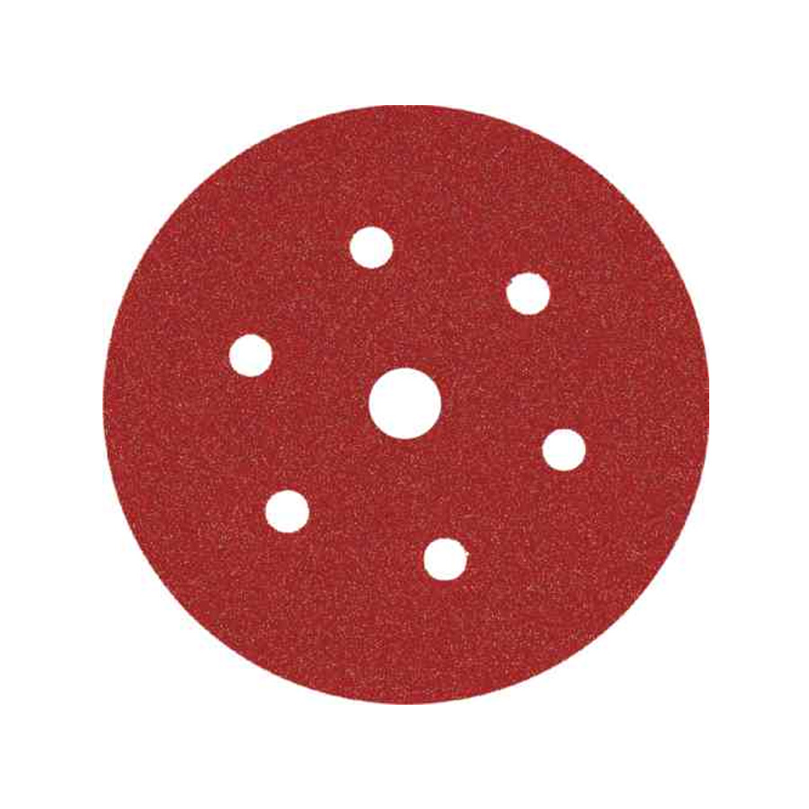 VELCRO ΚΟΚΚΙΝΟ Φ150mm 7 ΤΡΥΠΕΣ Ρ100 SMIRDEX
