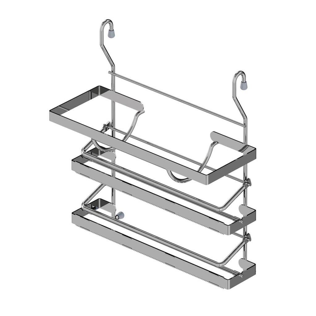 STARAX ΧΑΡΤΟΘΗΚΗ 3 ΘΕΣΕΩΝ ΝΙΚΕΛ 330x140x360mm (ΠxΒxΥ) ΝΙΚΕΛ S-4001